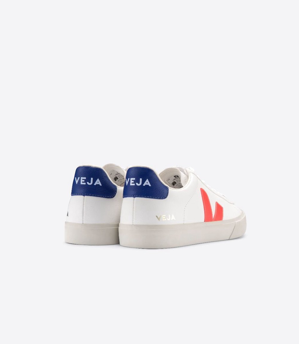 Veja Trainers Mens White/Orange - Campo Chromefree - LKCW-89236